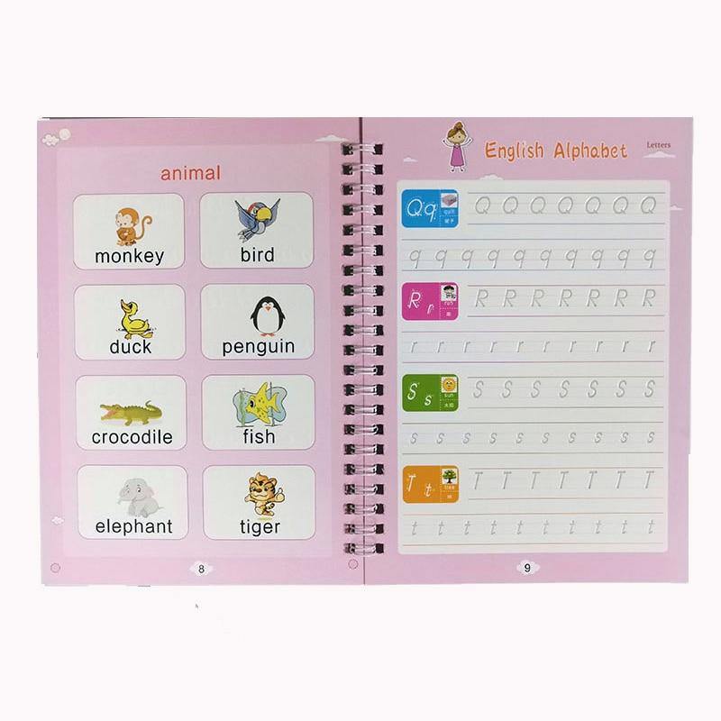 Caderno infantil - Caderno De Caligrafia Reutilizável Mágico Inteligente Para Crianças